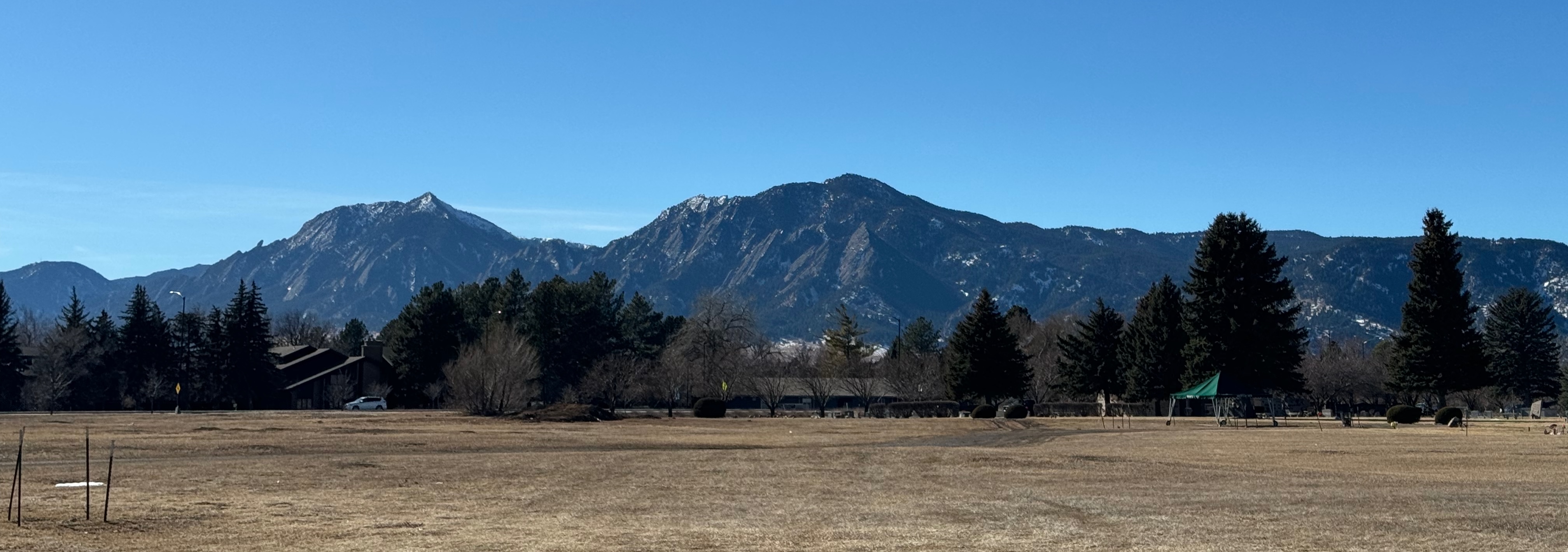 A picture of the Flat Irons. Taken February 2024